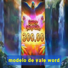 modelo de vale word